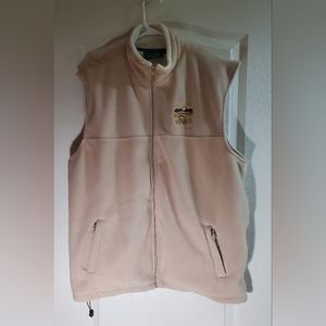 Victoria Womens Cream Fleece Zip up Front Vest Size XL